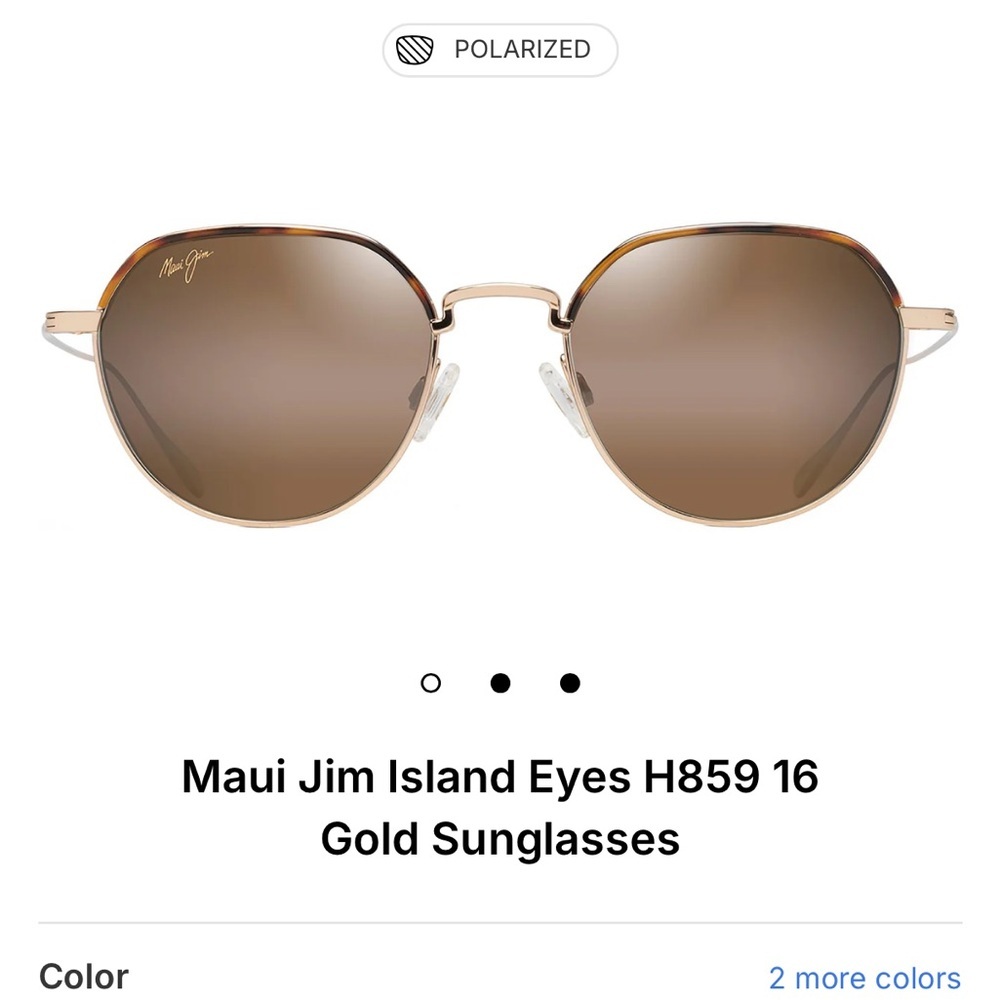 Maui Jim Island Eyes H859 16 Gold Sunglasses
